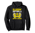 Softball Baseball Dad Player Beer Hoodie - Graphic Print Men Women - T-Shirt, Sweatshirt, Hoodie