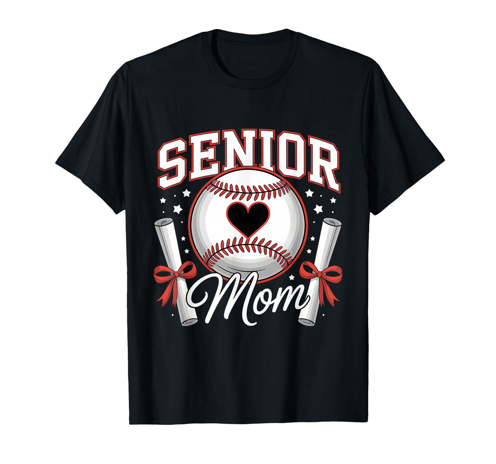 Senior Baseball Mom 2026 Grad Funny T-Shirt - Novelty Apparel for Adults - T-Shirt, Sweatshirt, Hoodie