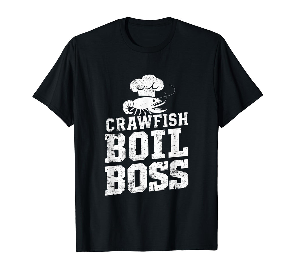Crawfish Boil Boss Distressed T-Shirt - Custom Art Print Unisex - T-Shirt, Sweatshirt, Hoodie