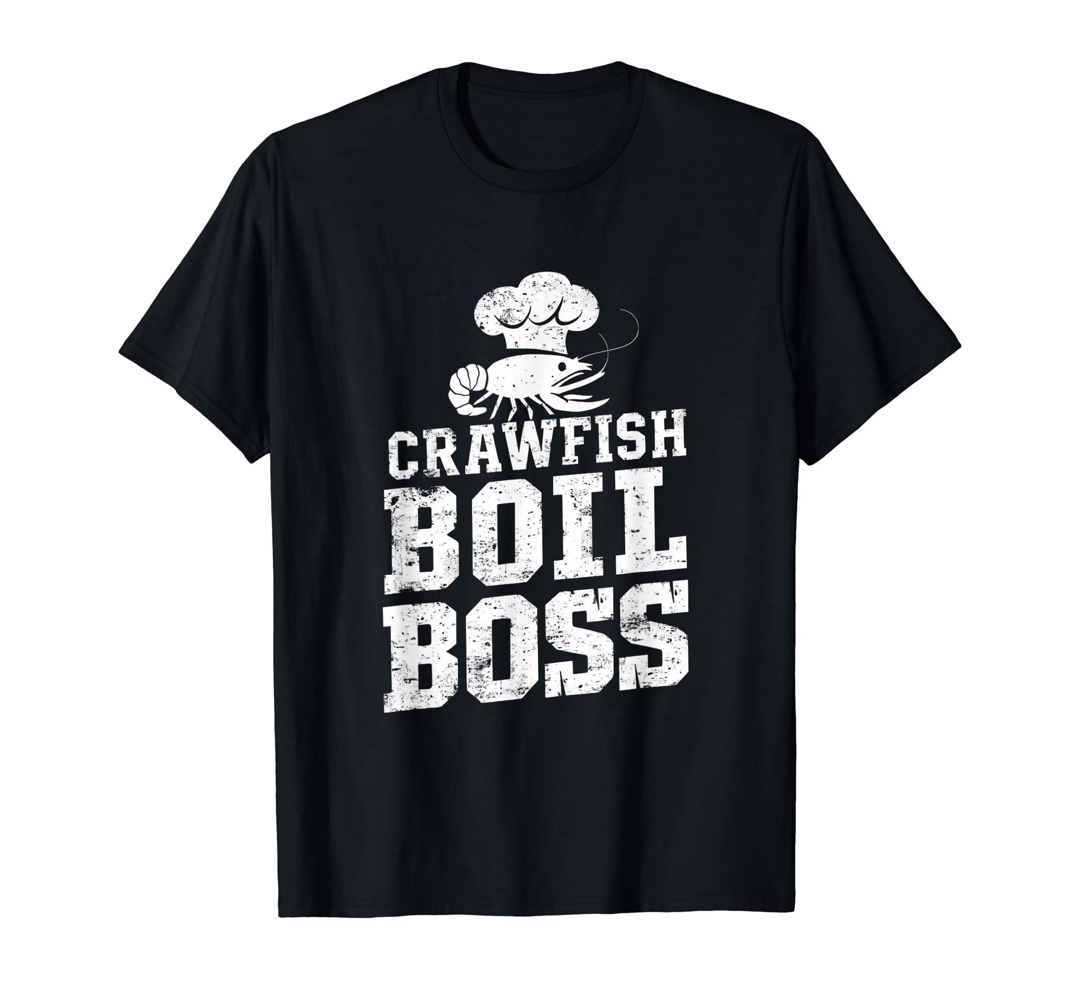 Crawfish Boil Boss Distressed T-Shirt - Custom Art Print Unisex - T-Shirt, Sweatshirt, Hoodie