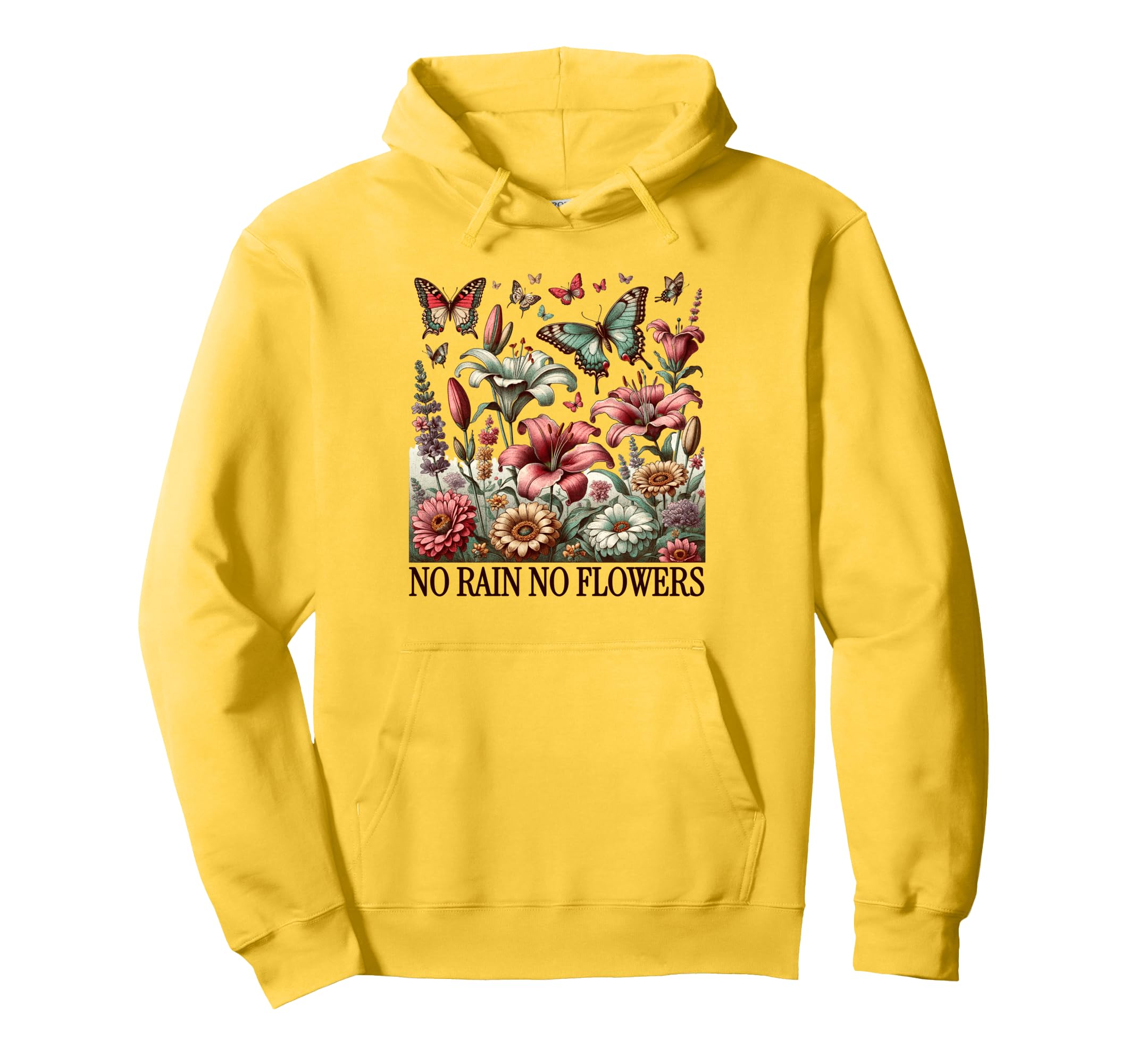 Flowers Womens Spring Tops Butterfly Boho Hoodie - Minimalist Print Unisex - T-Shirt, Sweatshirt, Hoodie