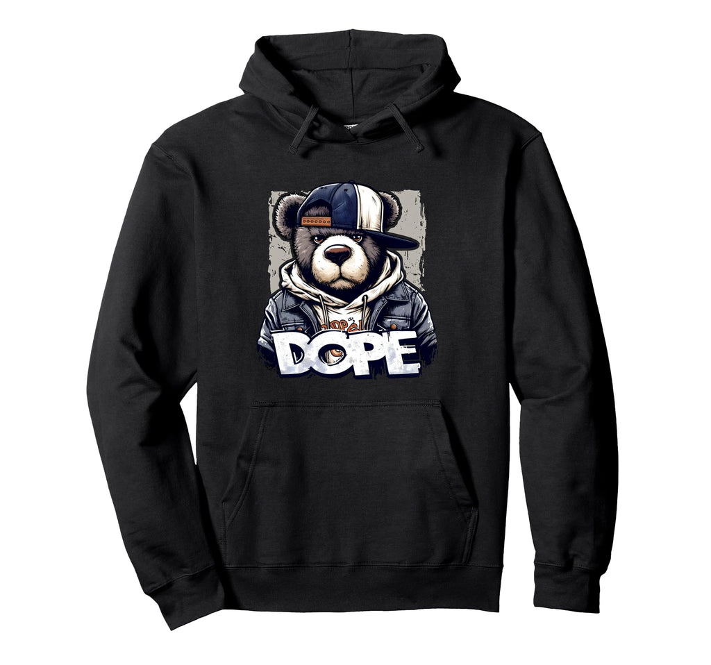 Dope Hip Hop Teddy Bear 90 Hip Hop Hoodie - Fun Novelty Design Men Women - T-Shirt, Sweatshirt, Hoodie