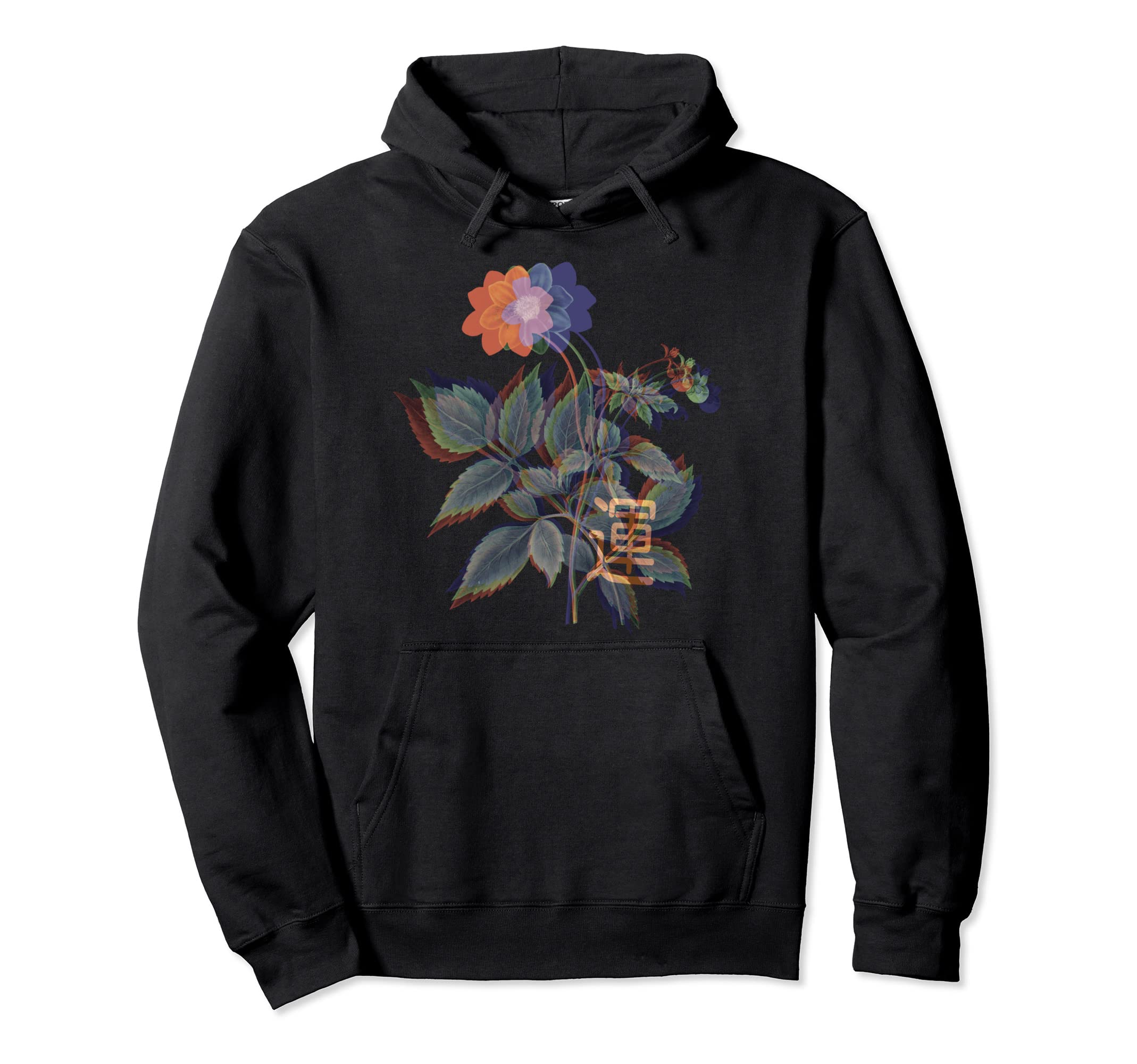 Japanese Glitch Flower Plant Luck Hoodie - Casual Everyday Wear Men Women - T-Shirt, Sweatshirt, Hoodie