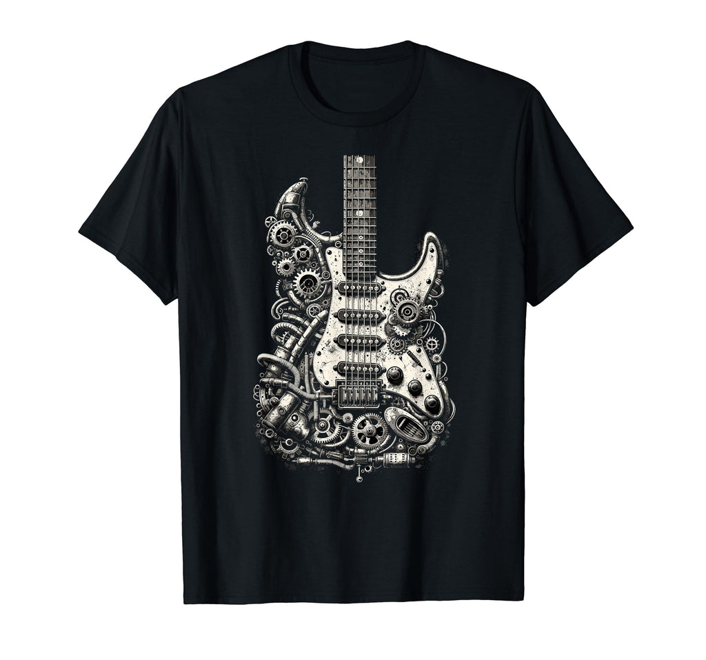 90S Grunge Steampunk Guitar T-Shirt - Novelty Apparel Men Women - T-Shirt, Sweatshirt, Hoodie