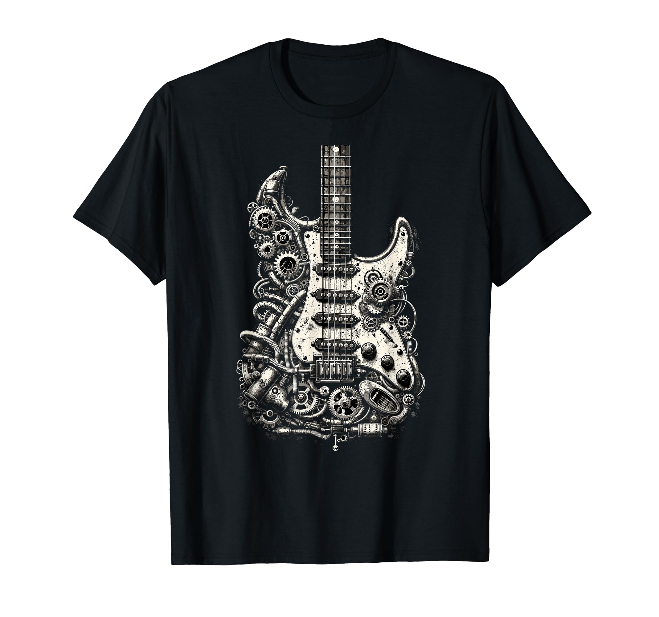 90S Grunge Steampunk Guitar T-Shirt - Novelty Apparel Men Women - T-Shirt, Sweatshirt, Hoodie