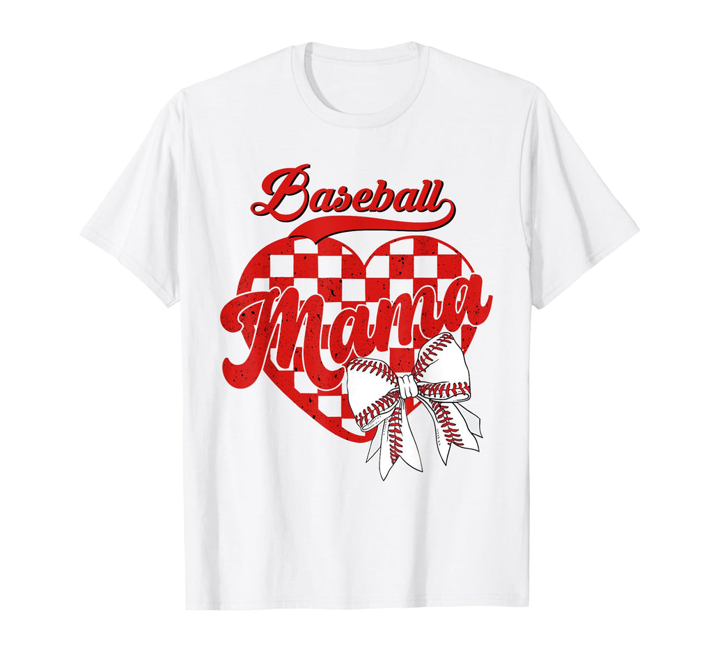 Baseball Mama Coquette Bow Game Day T-Shirt - Aesthetic Graphic for Adults - T-Shirt, Sweatshirt, Hoodie