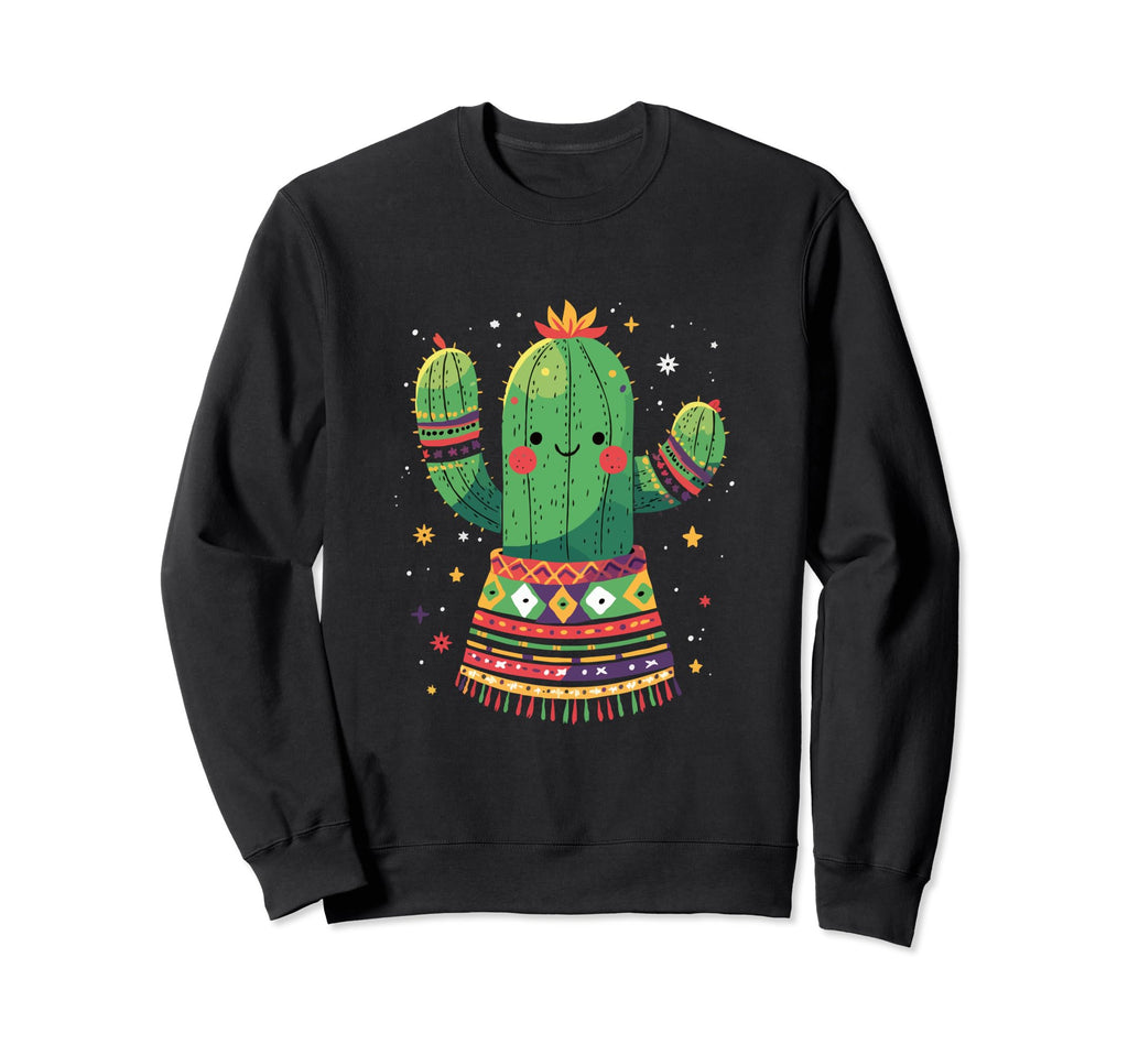 Cactus Serape Succulent Plant Sweatshirt - Fun Novelty Design for Adults - T-Shirt, Sweatshirt, Hoodie