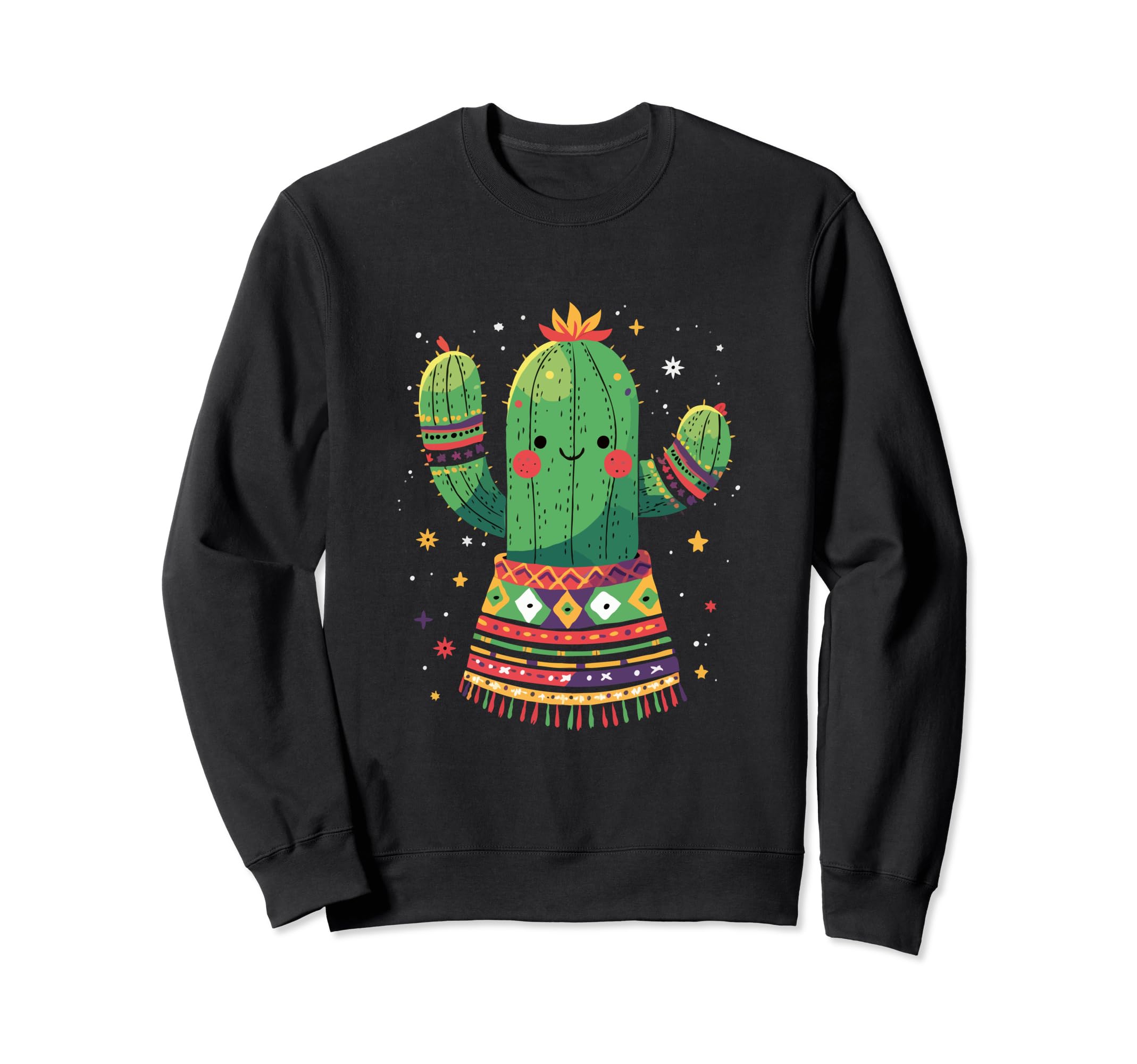 Cactus Serape Succulent Plant Sweatshirt - Fun Novelty Design for Adults - T-Shirt, Sweatshirt, Hoodie