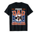 Proud Dad Baseball Player Number 74 T-Shirt - Custom Art Print for Adults - T-Shirt, Sweatshirt, Hoodie