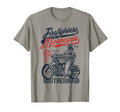 Distressed Firefighter Fireman Motocycle T-Shirt - Graphic Print Men Women - T-Shirt, Sweatshirt, Hoodie