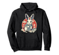 Tradtional Japanese Art Rabbit Bunny Hoodie - Streetwear Style for Adults - T-Shirt, Sweatshirt, Hoodie
