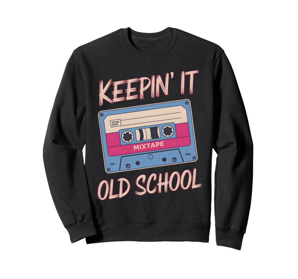Old School Hip Hop 80S 90S Cassette Sweatshirt - Graphic Print for Adults - T-Shirt, Sweatshirt, Hoodie