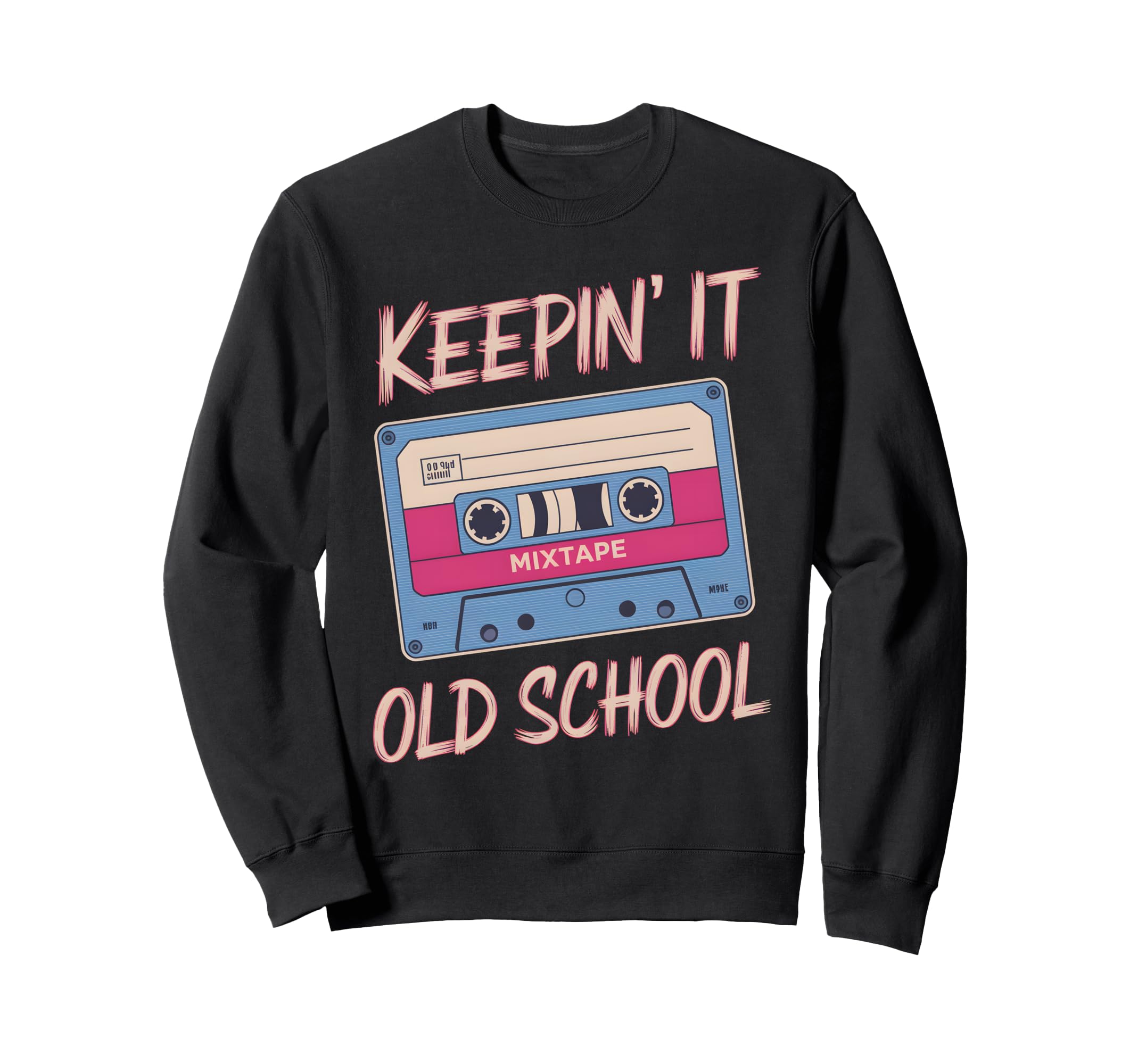 Old School Hip Hop 80S 90S Cassette Sweatshirt - Graphic Print for Adults - T-Shirt, Sweatshirt, Hoodie