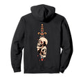 Sword Skulls Backprint Sad Aesthetic Edgy Hoodie - Graphic Print Men Women - T-Shirt, Sweatshirt, Hoodie