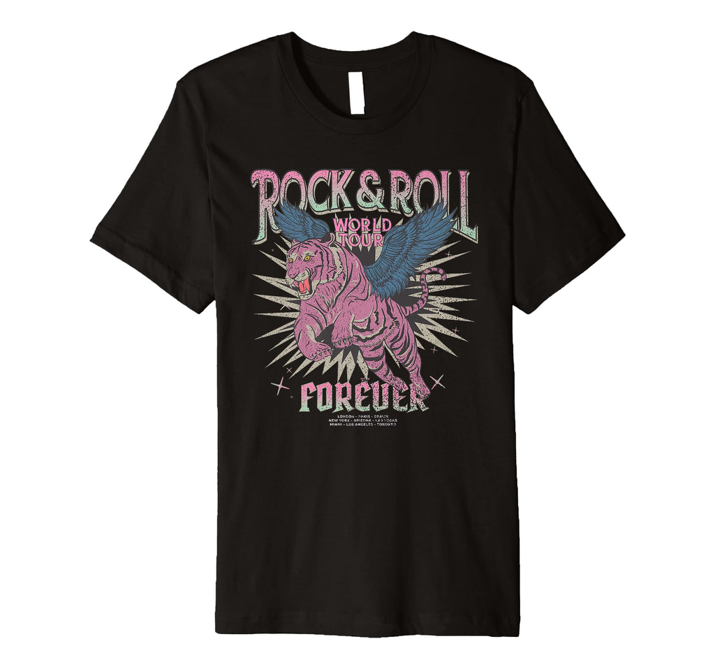 Tiger Rock Band T-Shirt - Custom Art Print Men Women - T-Shirt, Sweatshirt, Hoodie