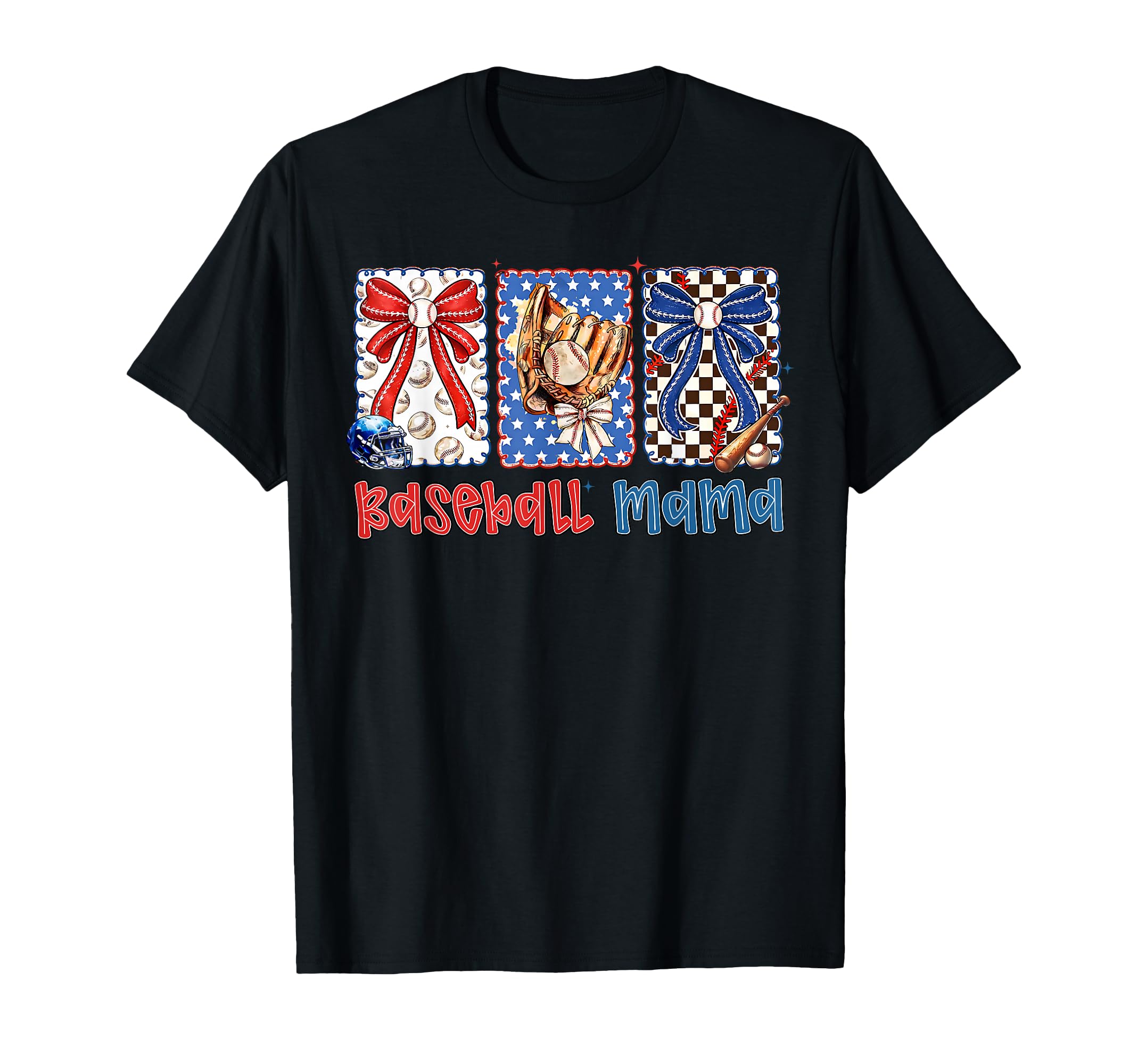 Baseball Mama Bow Sports Game Day T-Shirt - Streetwear Style for Adults - T-Shirt, Sweatshirt, Hoodie