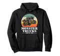 Monster Truck Are My Jam Sunset Engines Hoodie - Novelty Apparel Unisex - T-Shirt, Sweatshirt, Hoodie