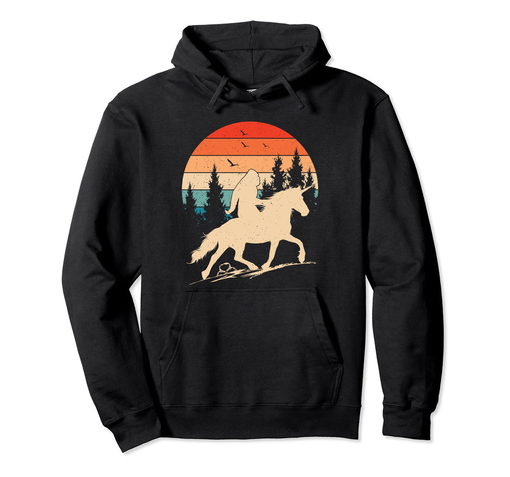 Bigfoot Riding Unicorn Funny Hoodie - Aesthetic Graphic for Adults - T-Shirt, Sweatshirt, Hoodie