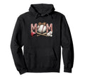 Leopard American Baseball Mom Mama Hoodie - Fun Novelty Design for Adults - T-Shirt, Sweatshirt, Hoodie