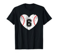 Baseball Heart Player 6 Baseball Mom T-Shirt - Minimalist Print for Adults - T-Shirt, Sweatshirt, Hoodie