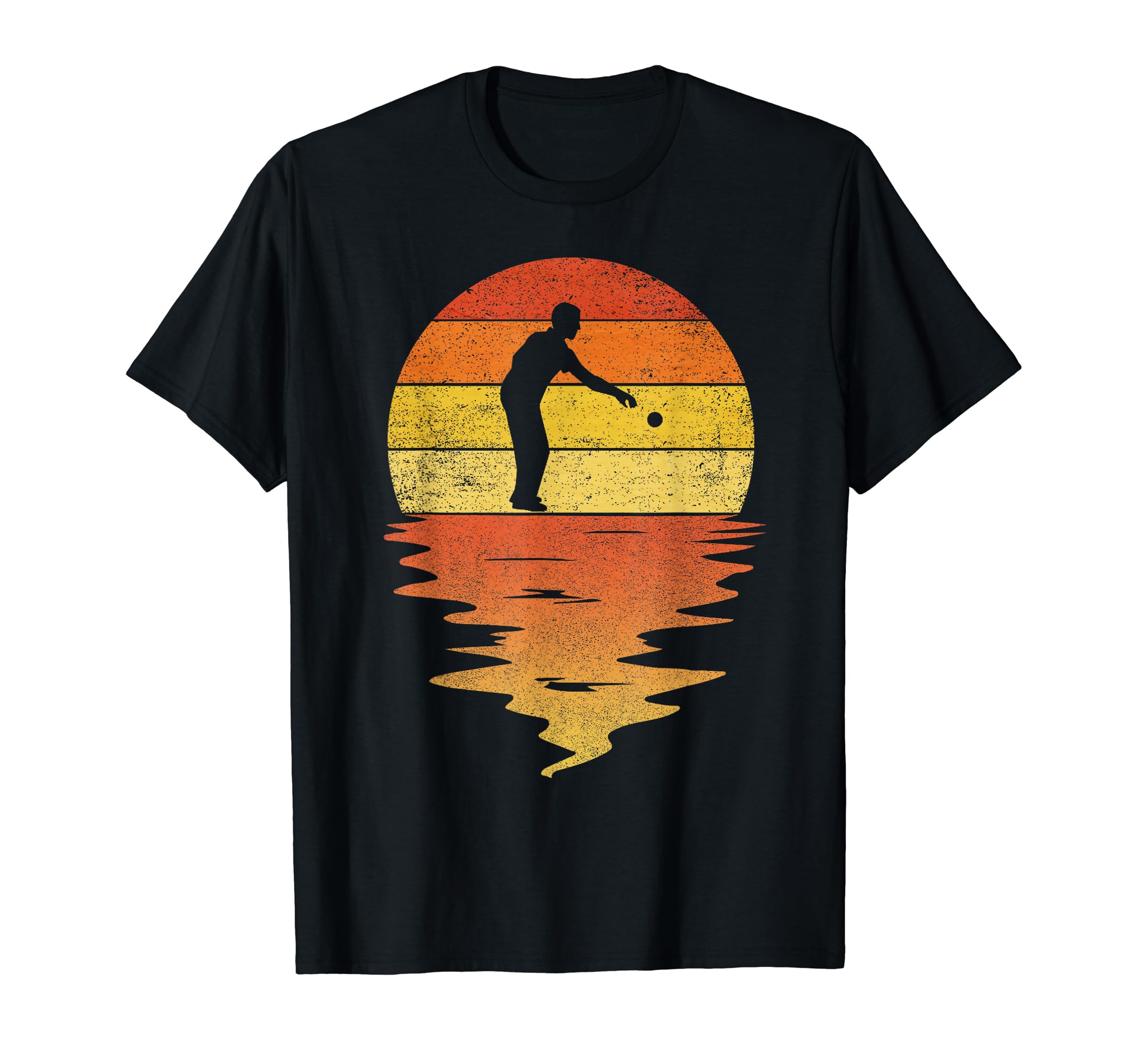 Bocce Sunset 70S Bocce T-Shirt - Graphic Print Unisex - T-Shirt, Sweatshirt, Hoodie