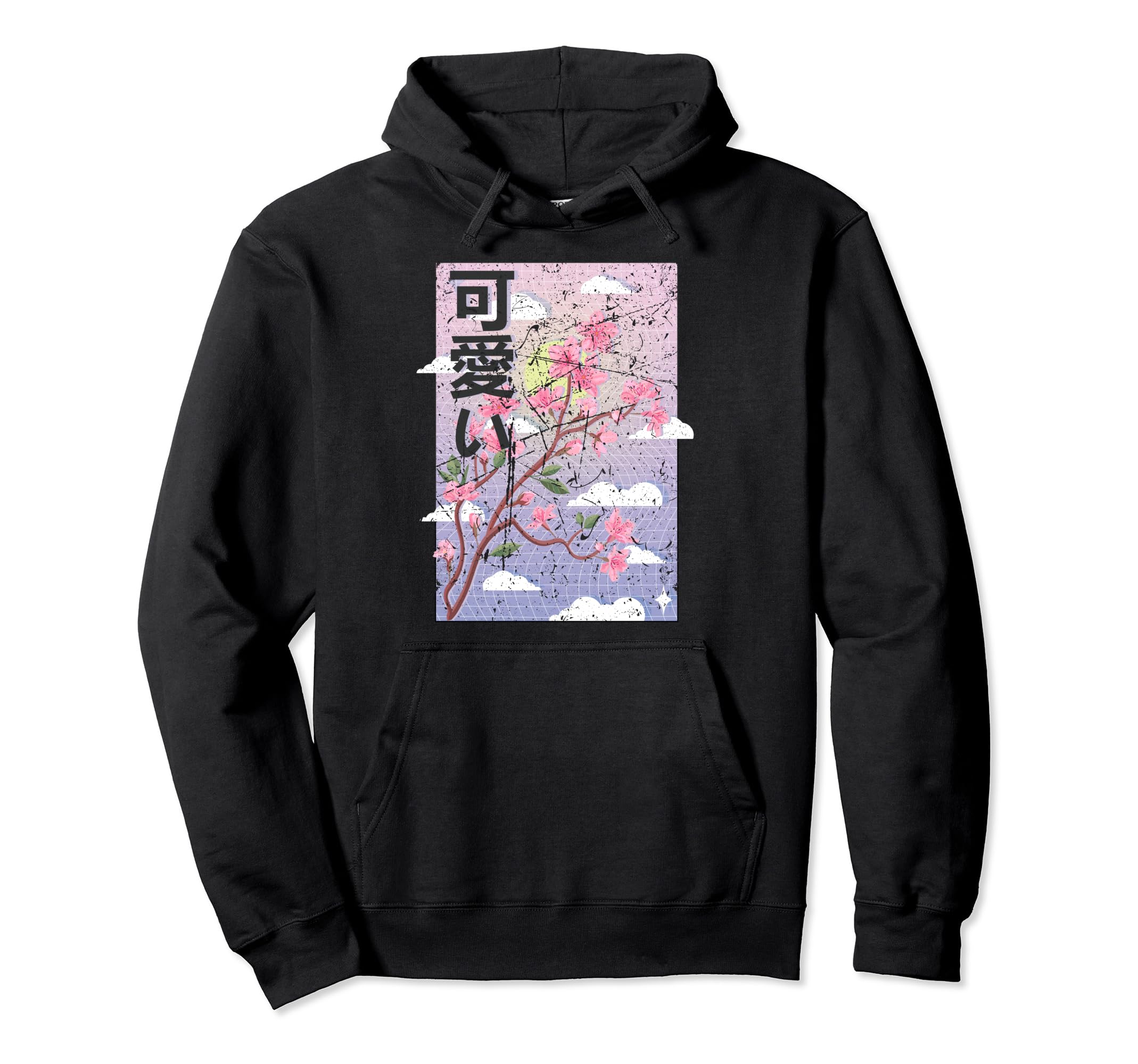 90S Tokyo Art Grunge Japanese Cherry Hoodie - Novelty Apparel Men Women - T-Shirt, Sweatshirt, Hoodie