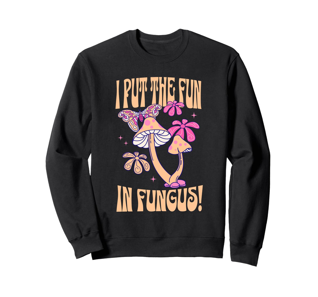 Funny Mushroom Lover Groovy Boho Sweatshirt - Trendy Graphic for Adults - T-Shirt, Sweatshirt, Hoodie