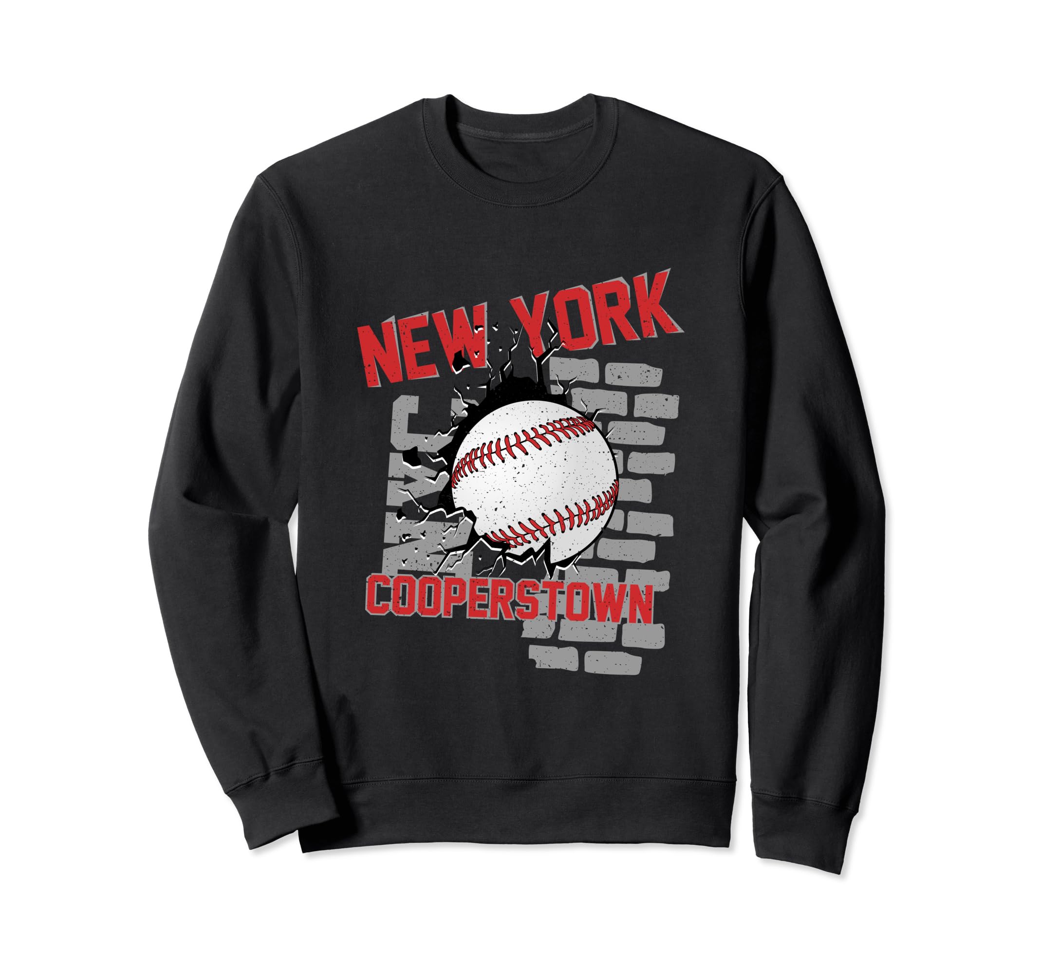 Baseball Breaking Wall Sweatshirt - Aesthetic Graphic for Adults - T-Shirt, Sweatshirt, Hoodie
