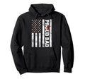 Proud Dad American Flag Funny Baseball Hoodie - Graphic Print for Adults - T-Shirt, Sweatshirt, Hoodie
