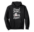 Proud Aunt 2026 Senior Baseball Graduation Hoodie - Graphic Print Men Women - T-Shirt, Sweatshirt, Hoodie