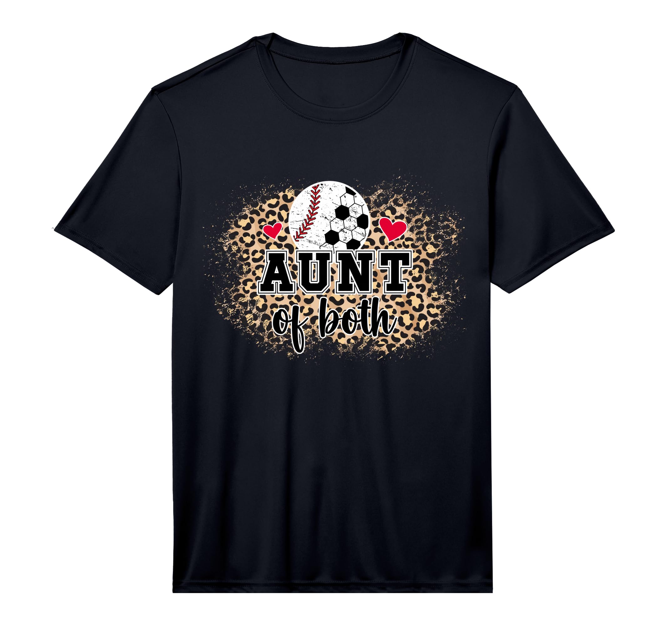 Mens Aunt Both Leopard Baseball Soccer T-Shirt - Unique Graphic for Adults - T-Shirt, Sweatshirt, Hoodie