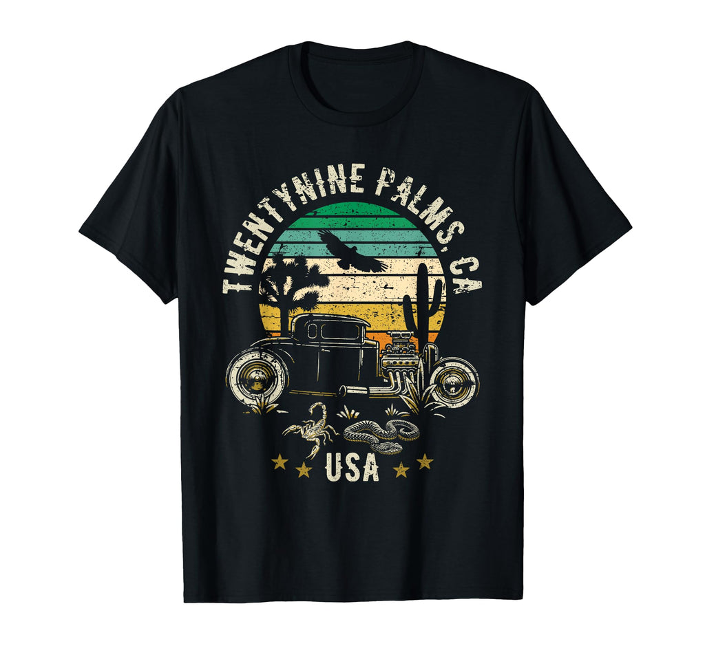 Twentynine Palms California Usa Hotrod T-Shirt - Unique Graphic for Adults - T-Shirt, Sweatshirt, Hoodie