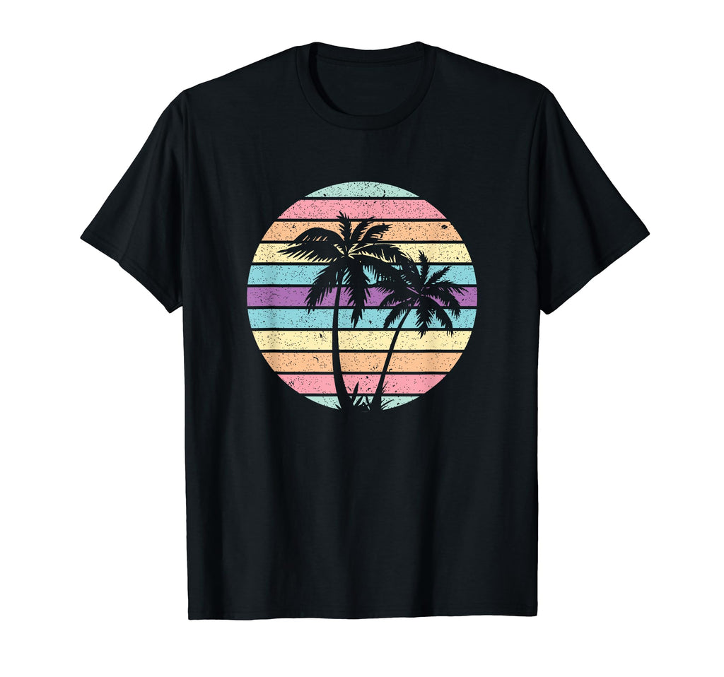 Sunset Palm Trees Beach T-Shirt - Fun Novelty Design Unisex - T-Shirt, Sweatshirt, Hoodie