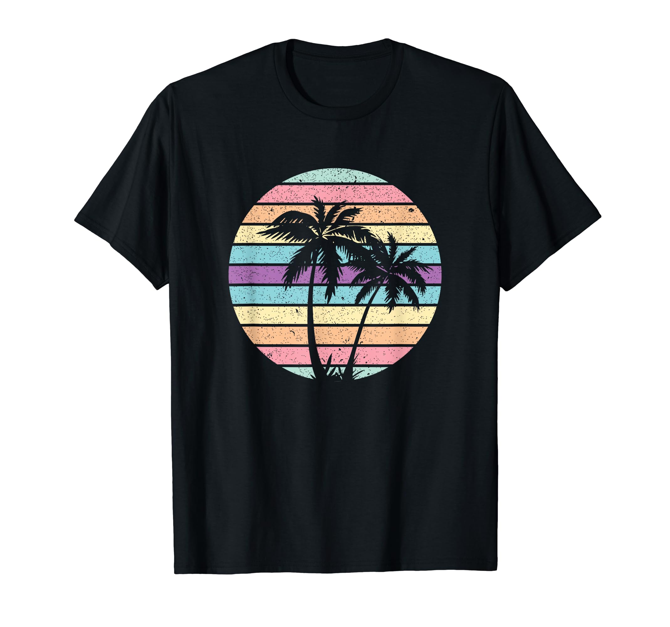 Sunset Palm Trees Beach T-Shirt - Fun Novelty Design Unisex - T-Shirt, Sweatshirt, Hoodie