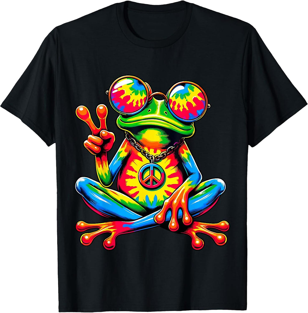 Magical Peace Frog Hippie Gifts - Adult & Kids T-Shirts, Sweatshirts & Hoodies apparel design preview 1