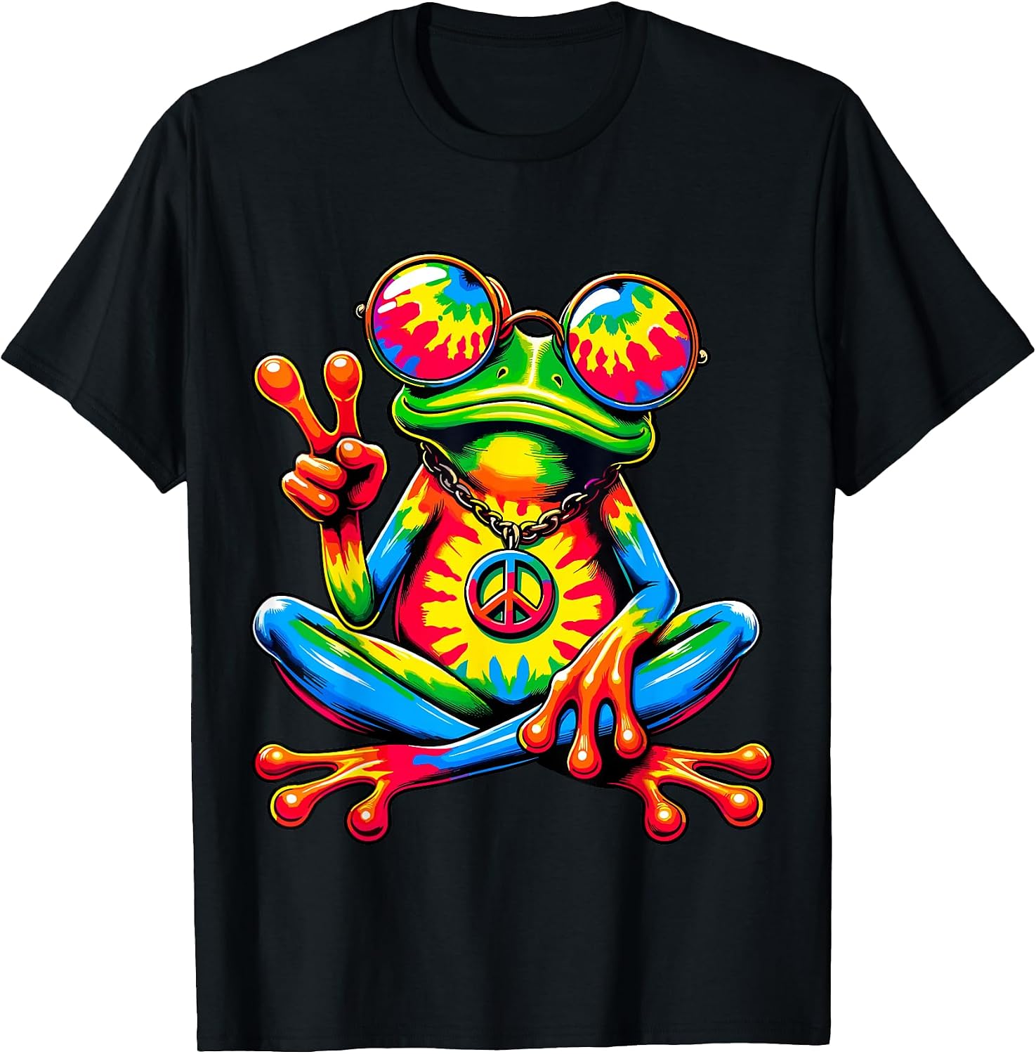 Magical Peace Frog Hippie Gifts - Adult & Kids T-Shirts, Sweatshirts & Hoodies apparel design preview 1