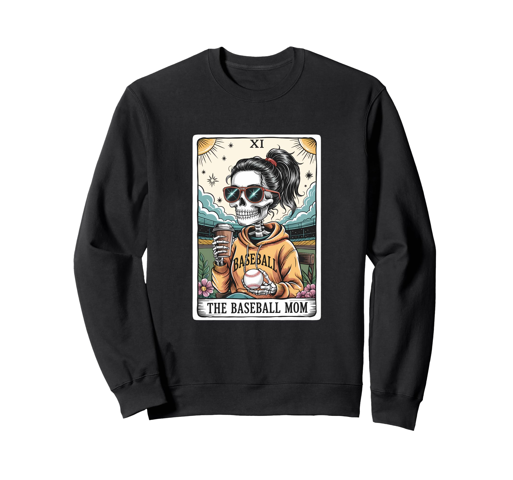 Funny Skeleton Tarot Card Halloween Sweatshirt - Custom Art Print Unisex - T-Shirt, Sweatshirt, Hoodie