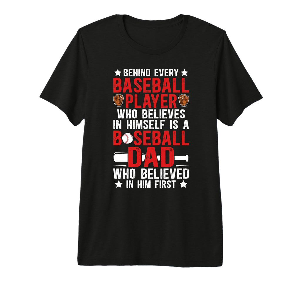 Mens Proud Baseball Dad Baseball T-Shirt - Novelty Apparel for Adults - T-Shirt, Sweatshirt, Hoodie