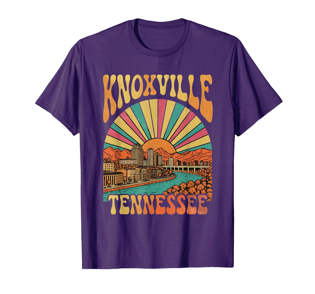 Knoxville Tennessee Sunset Skyline T-Shirt - Custom Art Print Men Women - T-Shirt, Sweatshirt, Hoodie