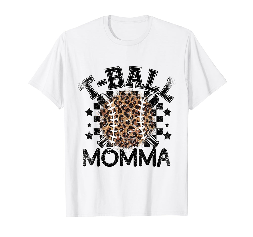 T Ball Teeball Momma Leopard Cheetah T-Shirt - Trendy Graphic Unisex - T-Shirt, Sweatshirt, Hoodie