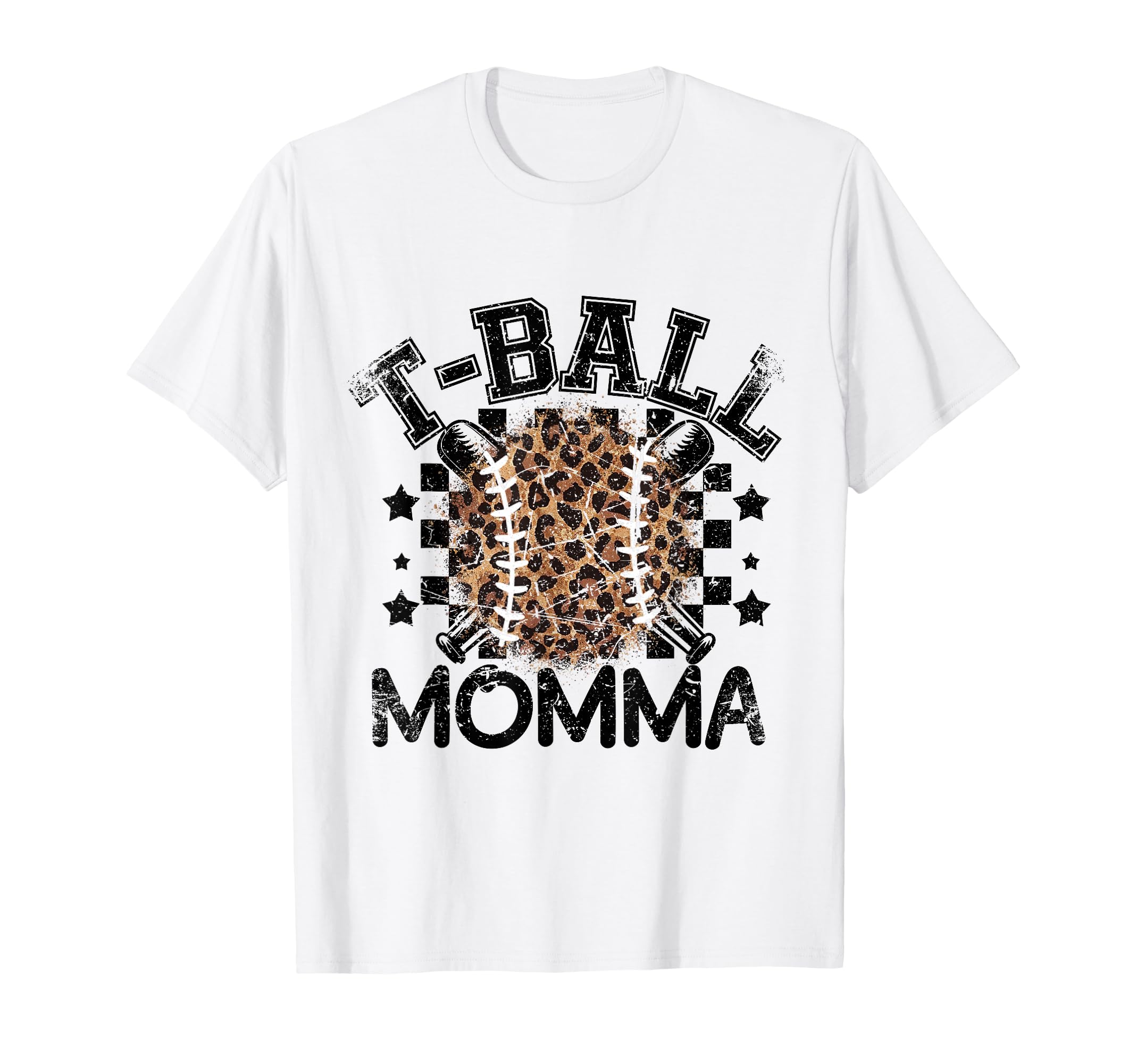 T Ball Teeball Momma Leopard Cheetah T-Shirt - Trendy Graphic Unisex - T-Shirt, Sweatshirt, Hoodie