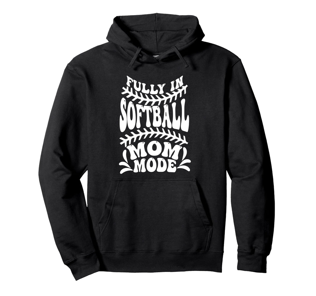 Softball Mom Mothers Day Baseball Softball Hoodie - Graphic Print Men Women - T-Shirt, Sweatshirt, Hoodie