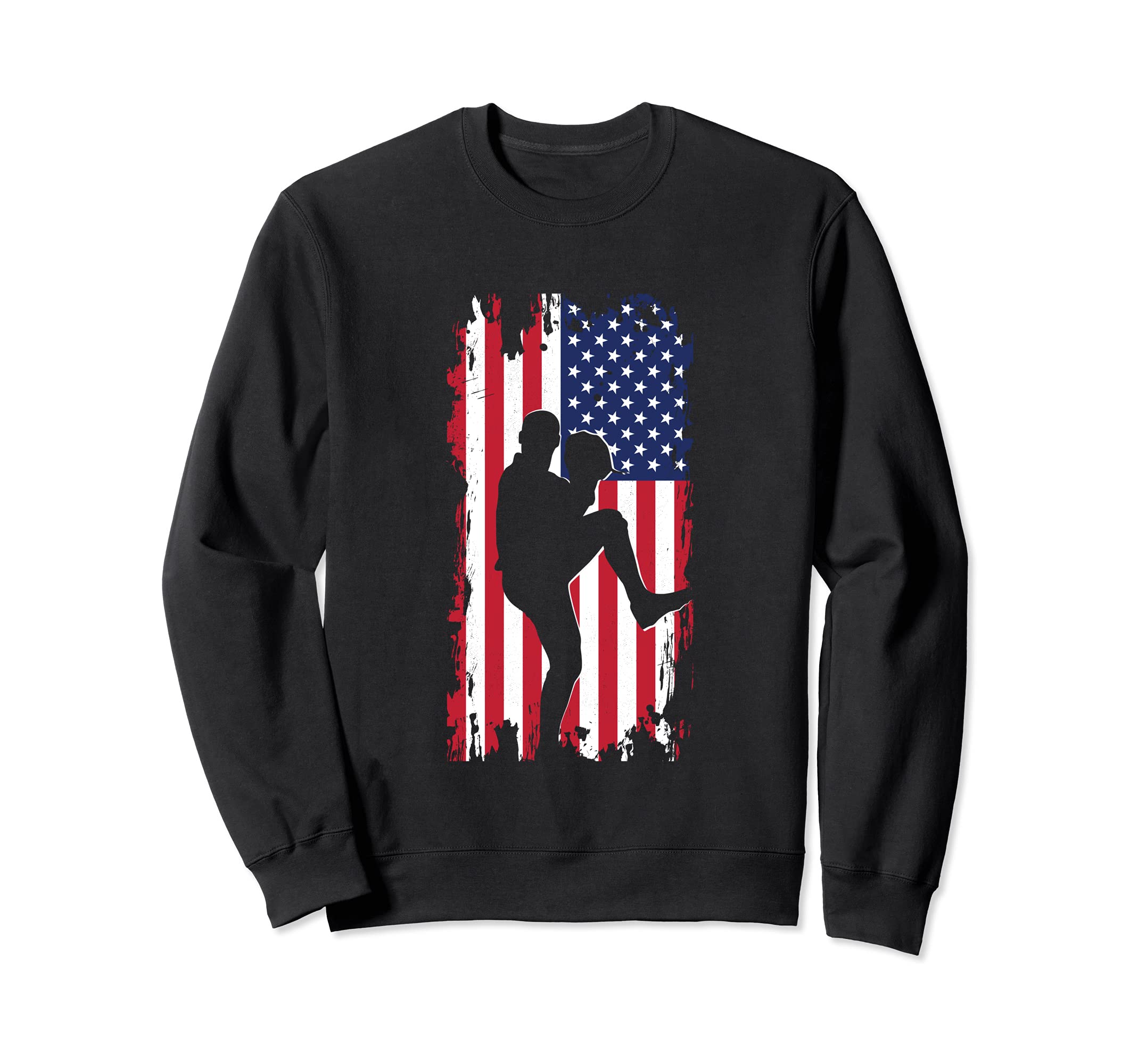 American Flag Pitcher Baseball Sweatshirt - Aesthetic Graphic Unisex - T-Shirt, Sweatshirt, Hoodie