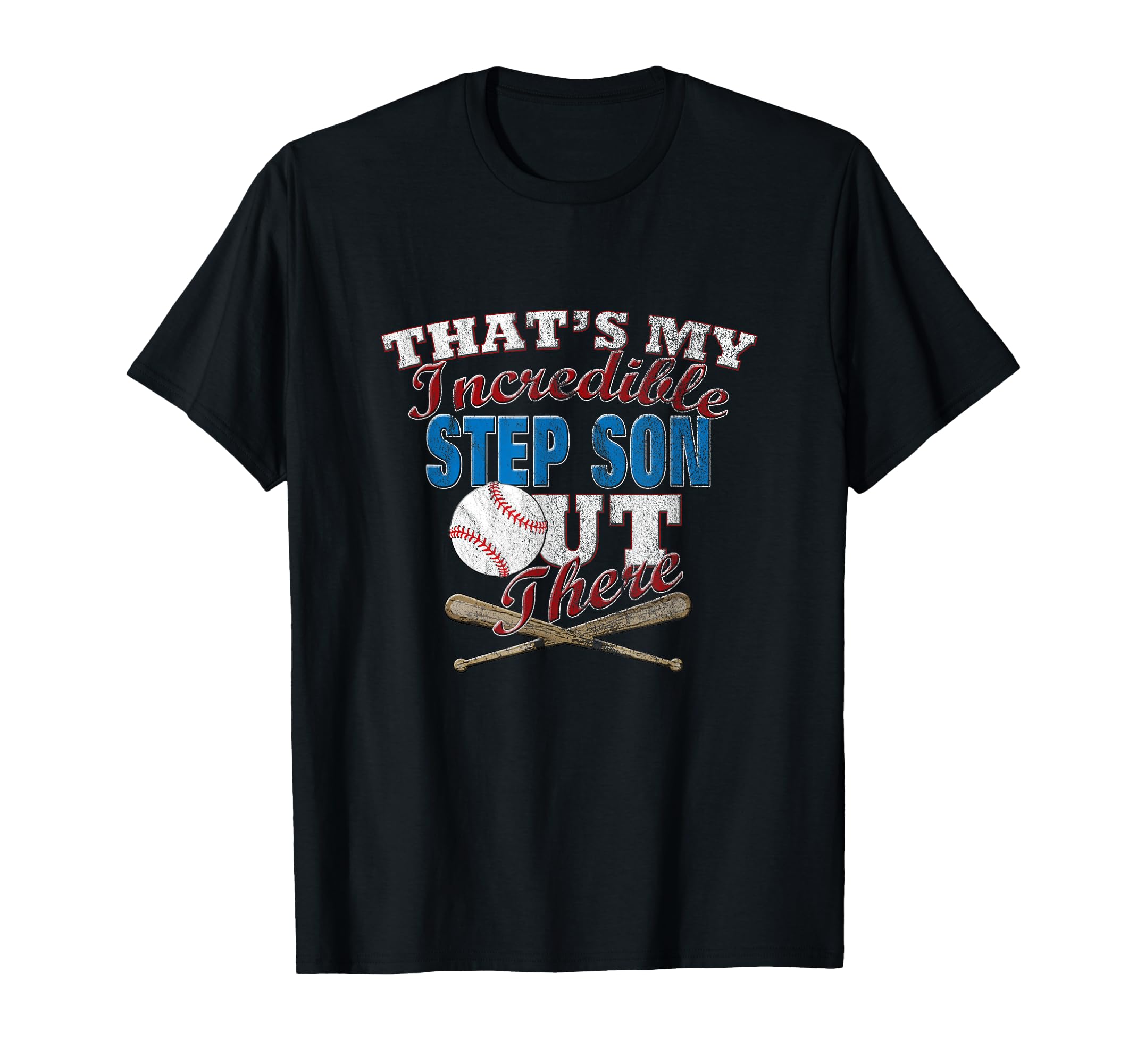 Distressed Baseball Player Son Step T-Shirt - Aesthetic Graphic for Adults - T-Shirt, Sweatshirt, Hoodie