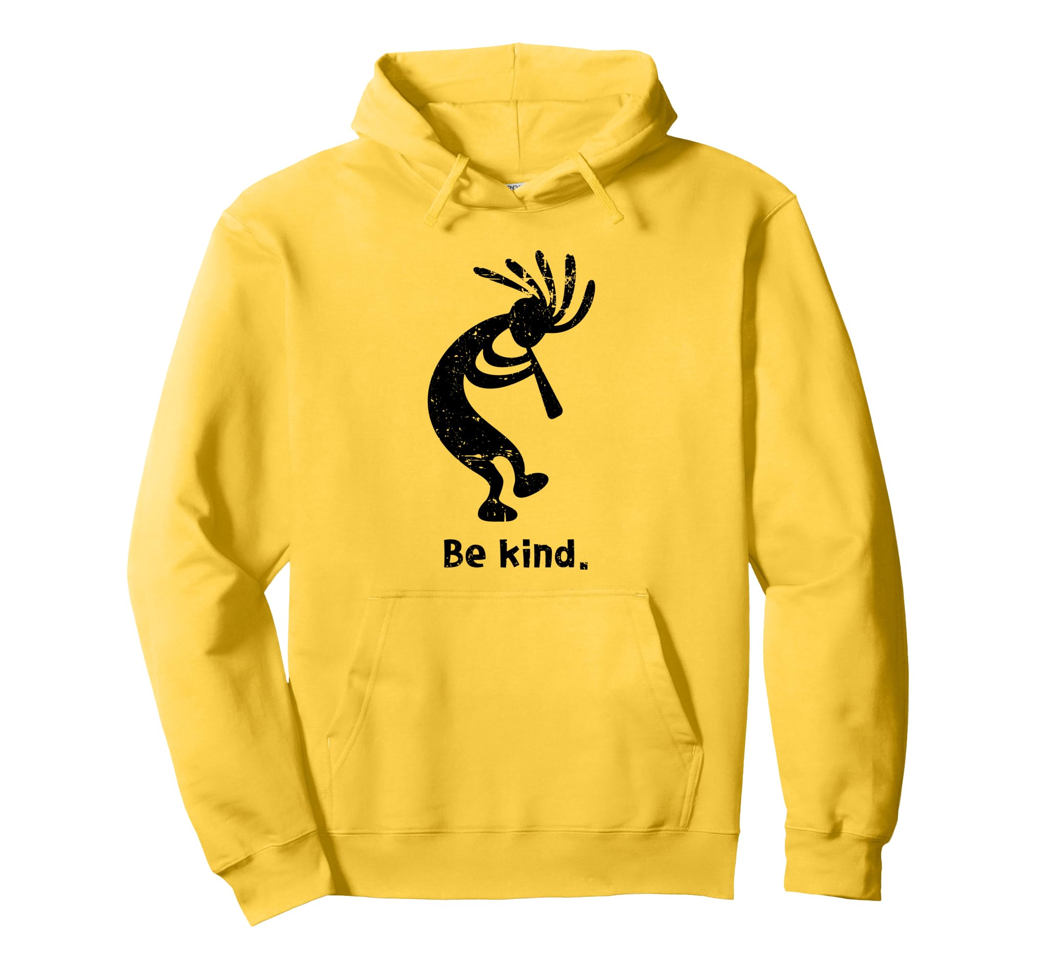 Be Kind Dancing Kokopelli Distressed Hoodie - Trendy Graphic Men Women - T-Shirt, Sweatshirt, Hoodie