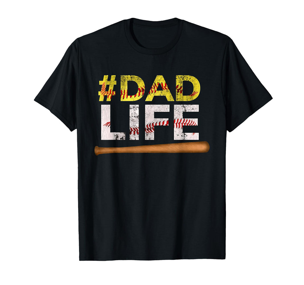 Funny Dad Life Softball Baseball Daddy T-Shirt - Graphic Print for Adults - T-Shirt, Sweatshirt, Hoodie