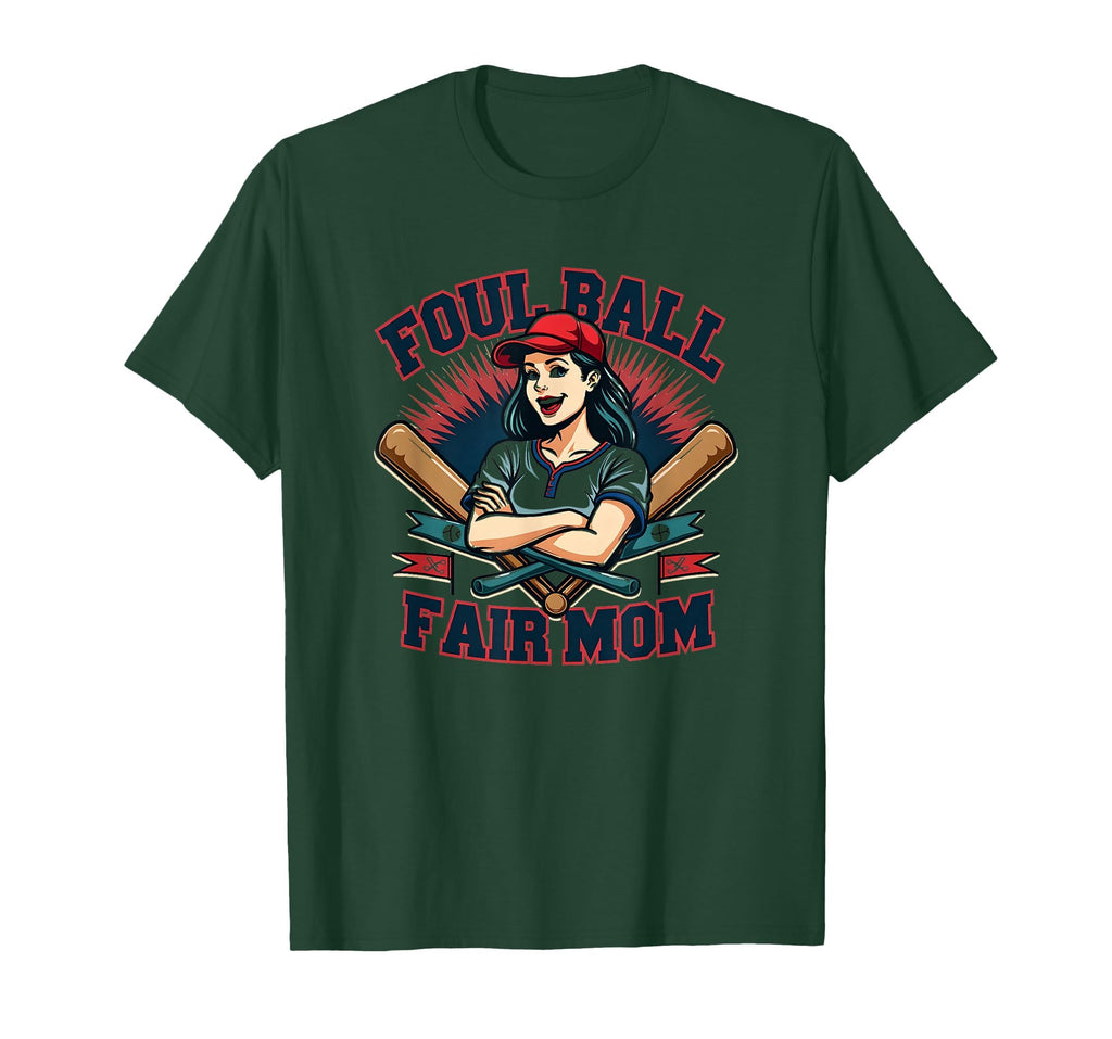 Foul Ball Fair Mom Baseball Parent T-Shirt - Graphic Print Unisex - T-Shirt, Sweatshirt, Hoodie