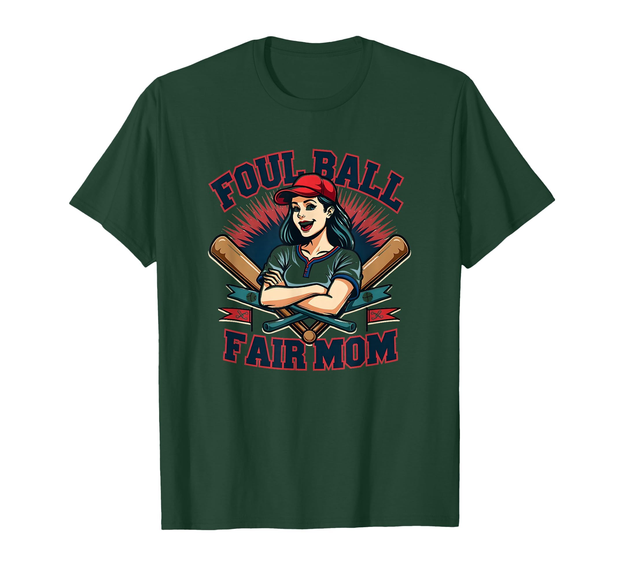 Foul Ball Fair Mom Baseball Parent T-Shirt - Graphic Print Unisex - T-Shirt, Sweatshirt, Hoodie