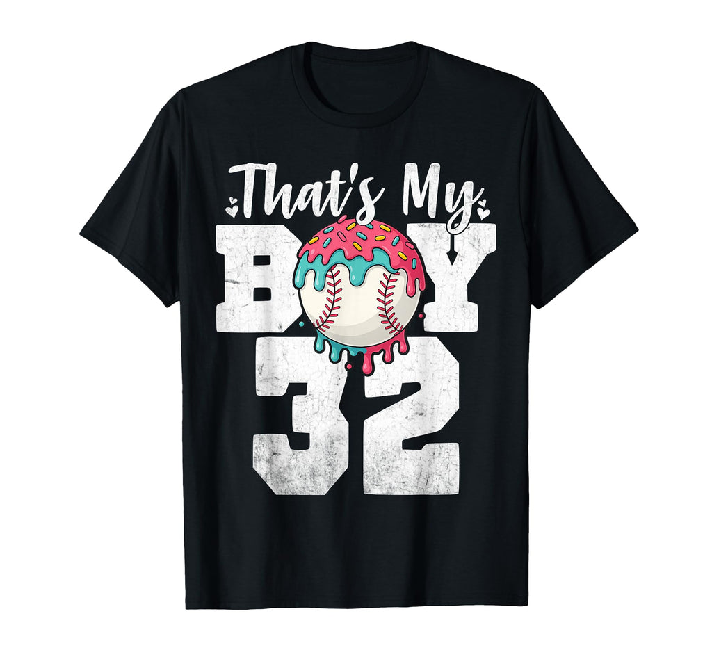Thats My Baseball 32 Number Mom Dad 32 T-Shirt - Minimalist Print Men Women - T-Shirt, Sweatshirt, Hoodie