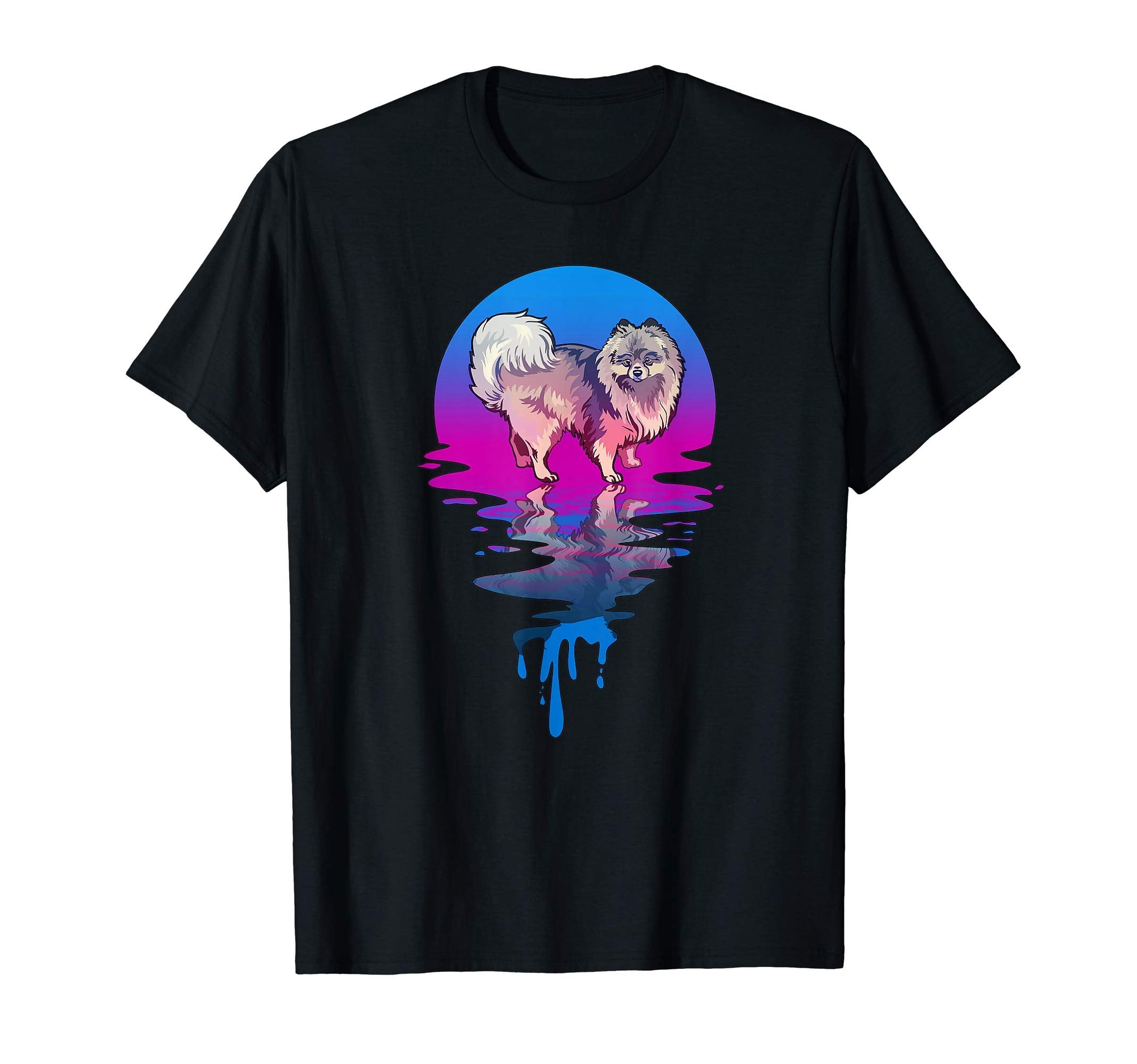 Sunset Pomeranian T-Shirt - Trendy Graphic for Adults - T-Shirt, Sweatshirt, Hoodie